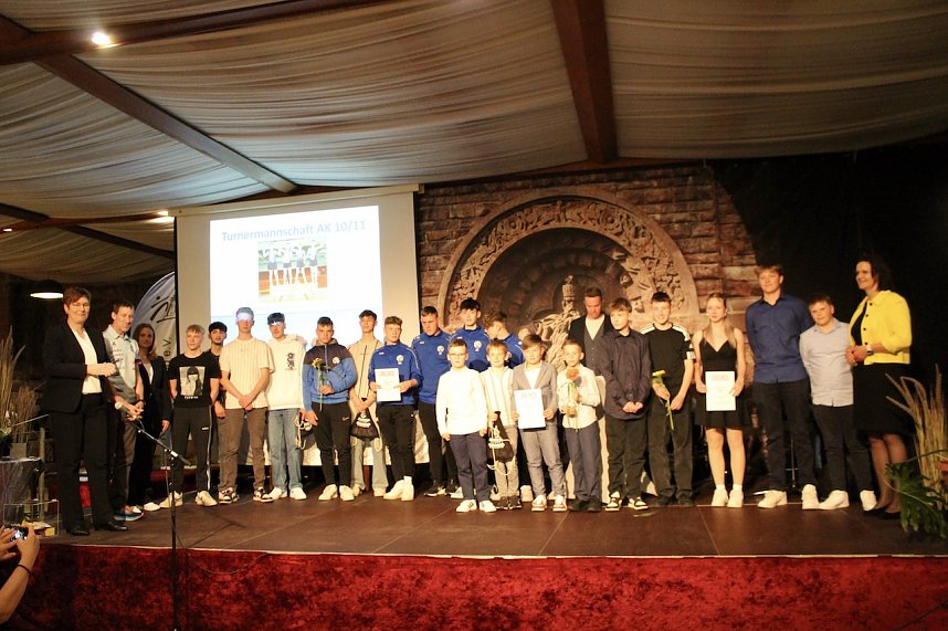 26. Kyffh&auml;user Sportgala auf dem Burghof am Kyffh&auml;user. Ehrung der Sportlerinnen und Sportler