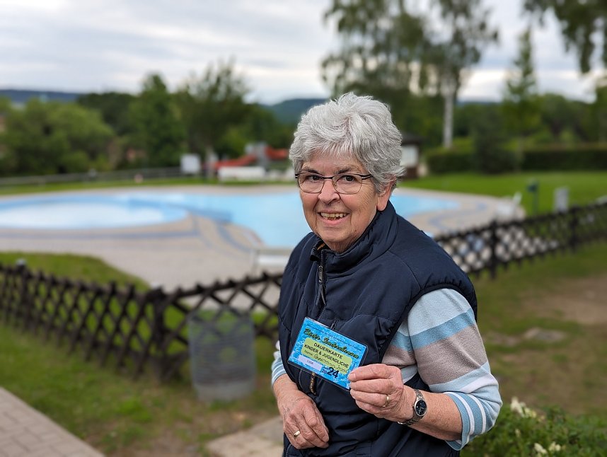 Anbaden im "Bergbad Sonnenblick" in Sondershausen