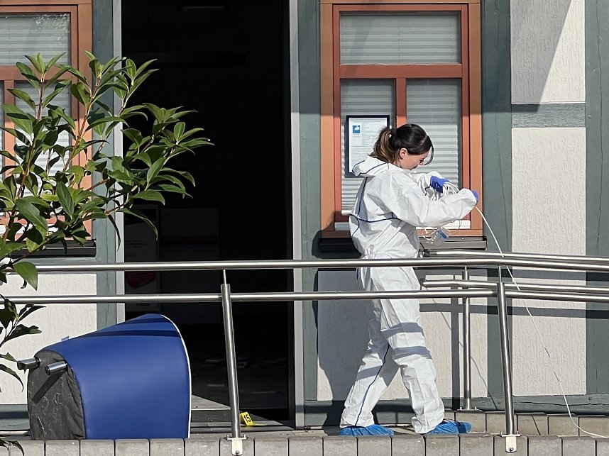 Untersuchungen nach Sprengung eines Geldautomaten in Ebeleben