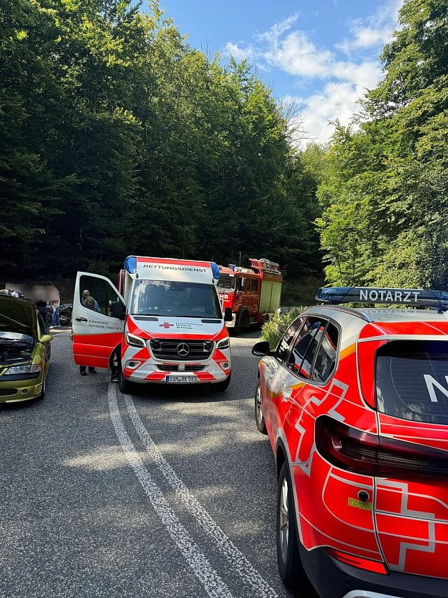 Unfall auf den Kyffh&auml;user-Serpentinen