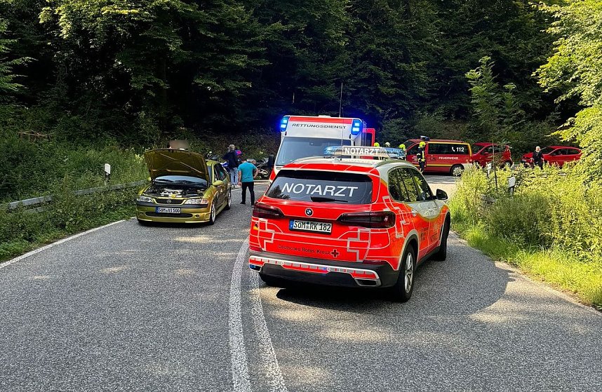 Unfall auf den Kyffh&auml;user-Serpentinen