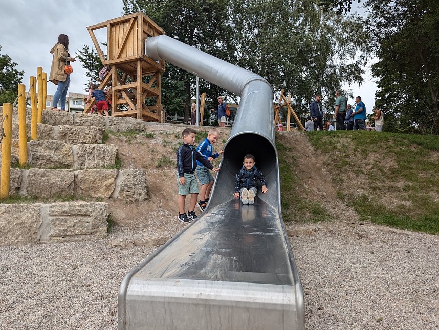 Er&ouml;ffnung des  Bergbau-Spielplatzes im Hasenholz/&Ouml;stertal