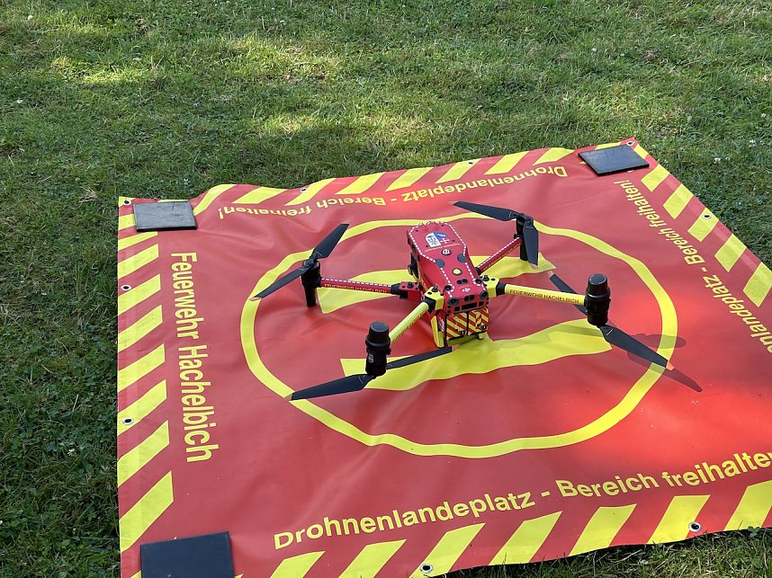 Feuerwehr-Drohnen-Einsatz im Kyffh&auml;userland bei einer &Uuml;bung