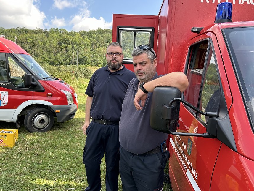 Feuerwehr-Drohnen-Einsatz im Kyffh&auml;userland bei einer &Uuml;bung