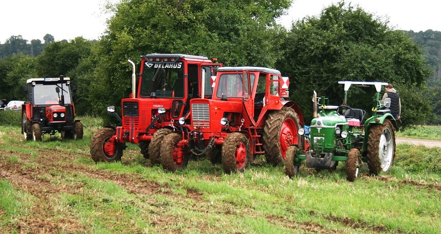 Landwirt Friedrich Wilhelm Steinemann aus Berga voll im Einsatz
