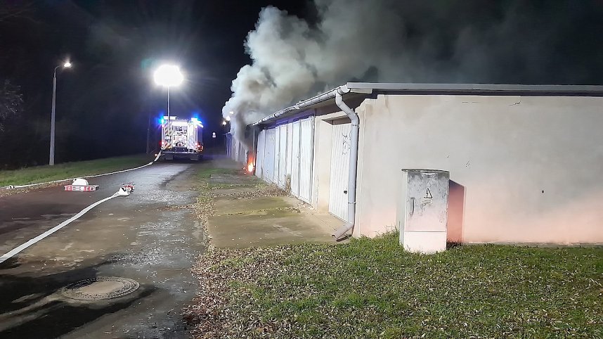 Garage brannte in Bad Frankenhausen komplett aus