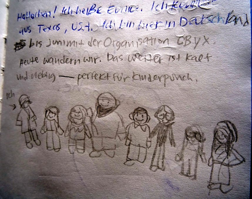 G&auml;stebucheintragungen aus aller Welt auf der Hornungsh&ouml;he