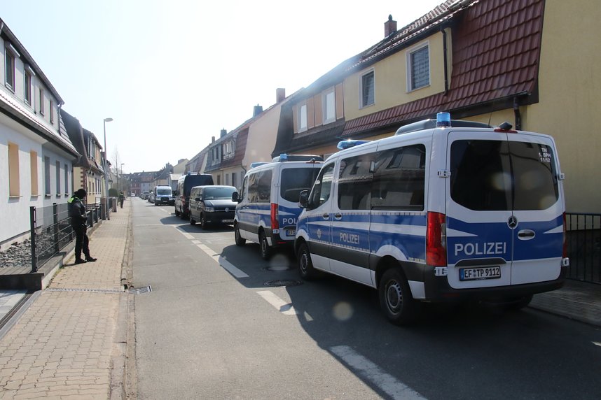 Hausdurchsuchung in der Fichtestra&szlig;e in Nordhausen