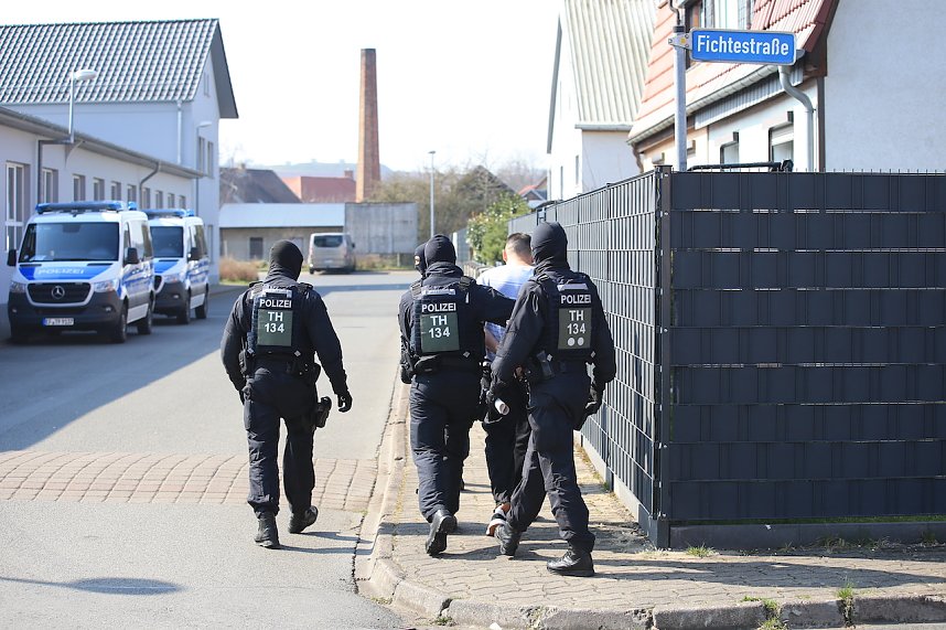 Hausdurchsuchung in der Fichtestra&szlig;e in Nordhausen