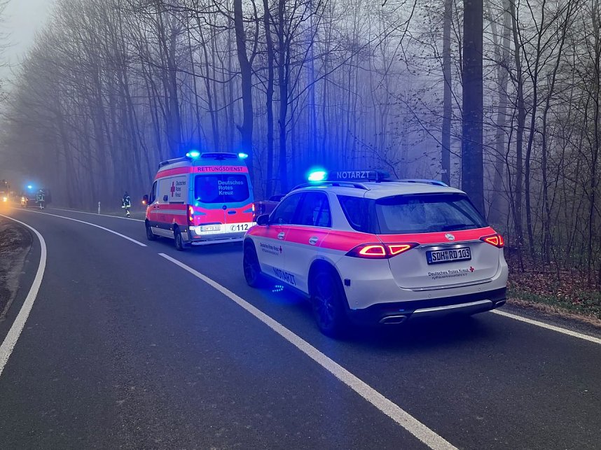 Unfall zwischen Keula und Friedrichsrode