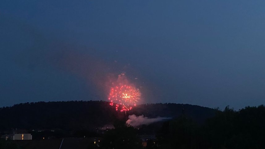 Feuerwerk zum Abschluss der Festwoche in Sondershausen