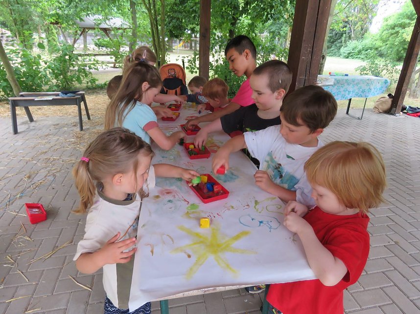 Sommerspa&szlig; mit den Kindern der Kindervilla in Bad Frankenhausen