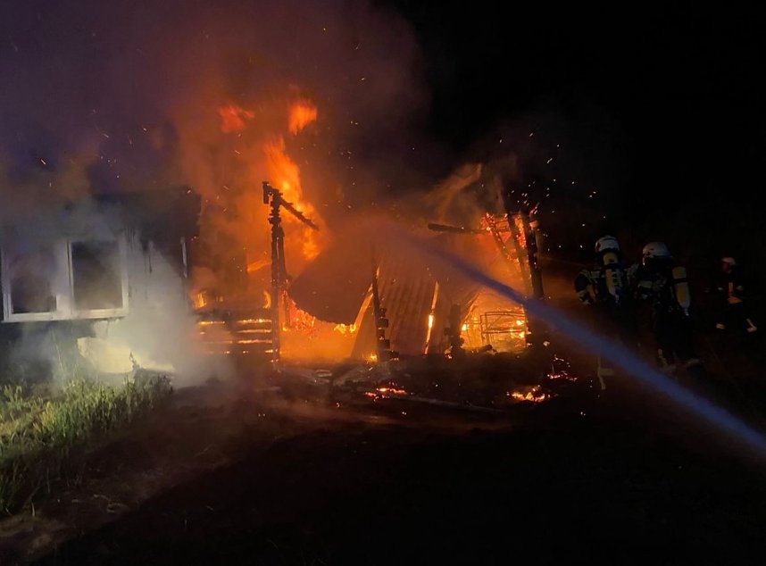 Laubenbrand in Allmenhausen