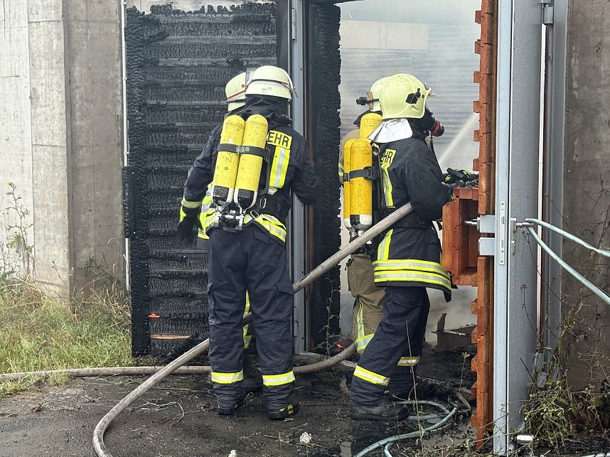Brand in der Schie&szlig;anlage