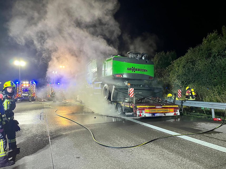 LKW-Brand auf der A38