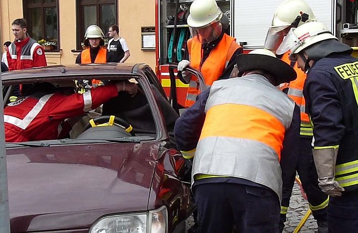 Rettungsarbeiten vor Ort