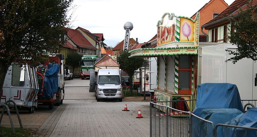 In Kelbra wird die Kirmes vorbereitet