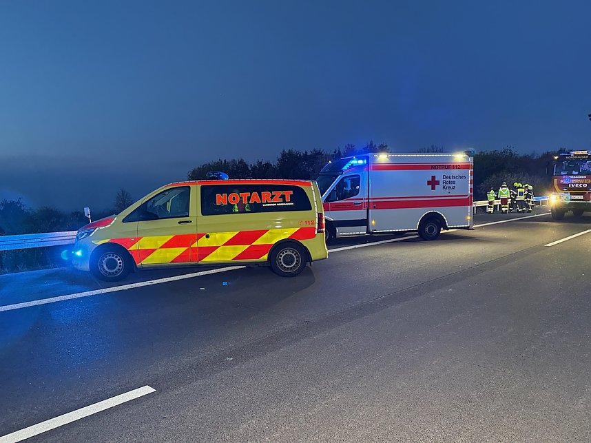 Schwerer Unfall auf der A38