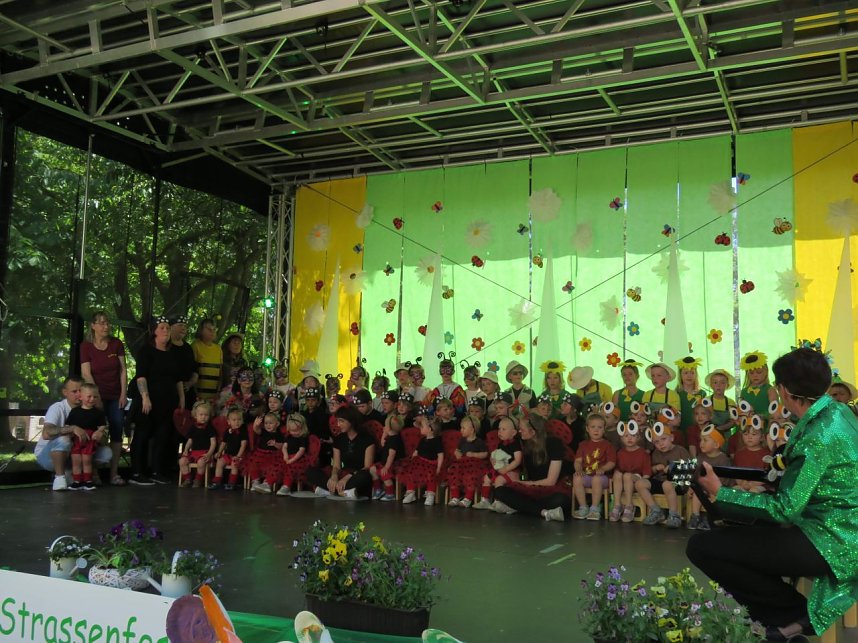 Das Stra&szlig;enfest der Kindervilla in Bad Frankenhausen wurde zum Wiesenfest
