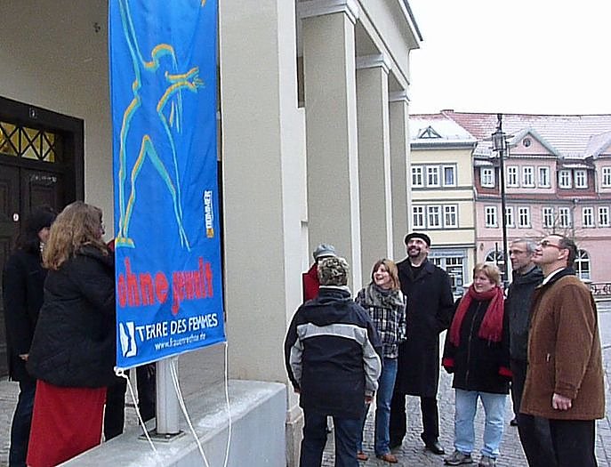Fahnenaktion in Sondershausen