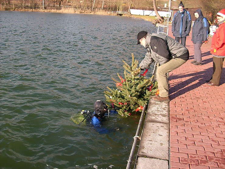 Weihnachtsbaum wird versenkt