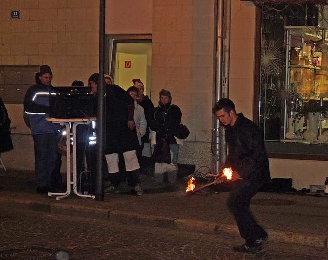 Laternenumzug und Feuerschau