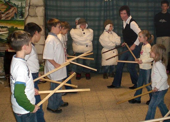 Nicht so gef&auml;hrlich, wie es aussah, aber rhythmisch war dieser Programmteil.