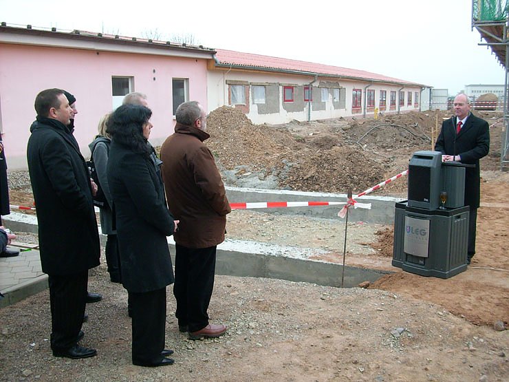 Richtfest Finneck-Stiftung Artern - Andreas Krey bei der Festrede