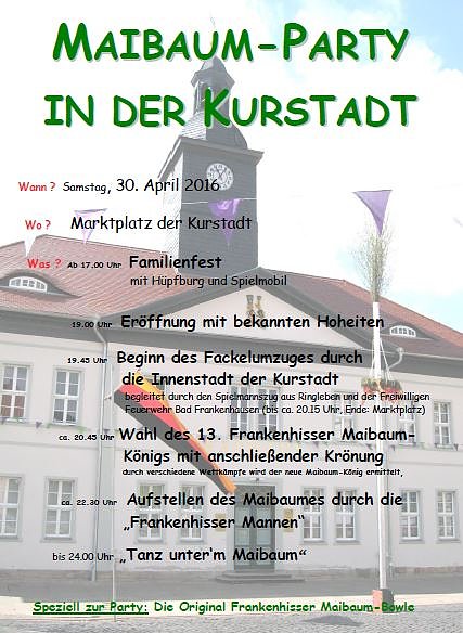 Bild: Wieder Maibaum-Party in Frankenhausen