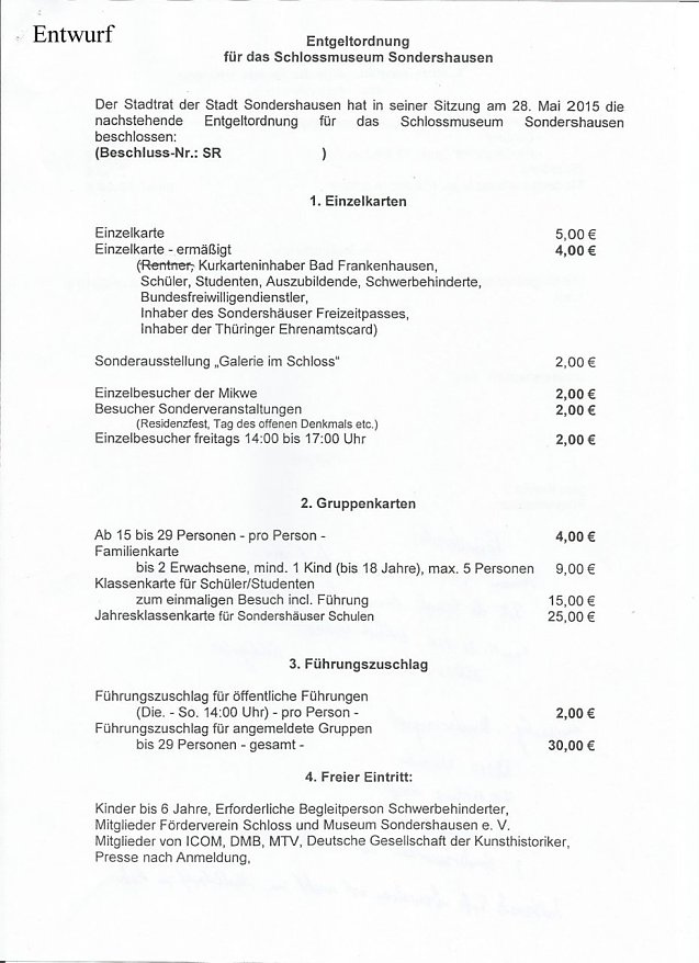 Bild: Geb&uuml;hren Schlossmuseum