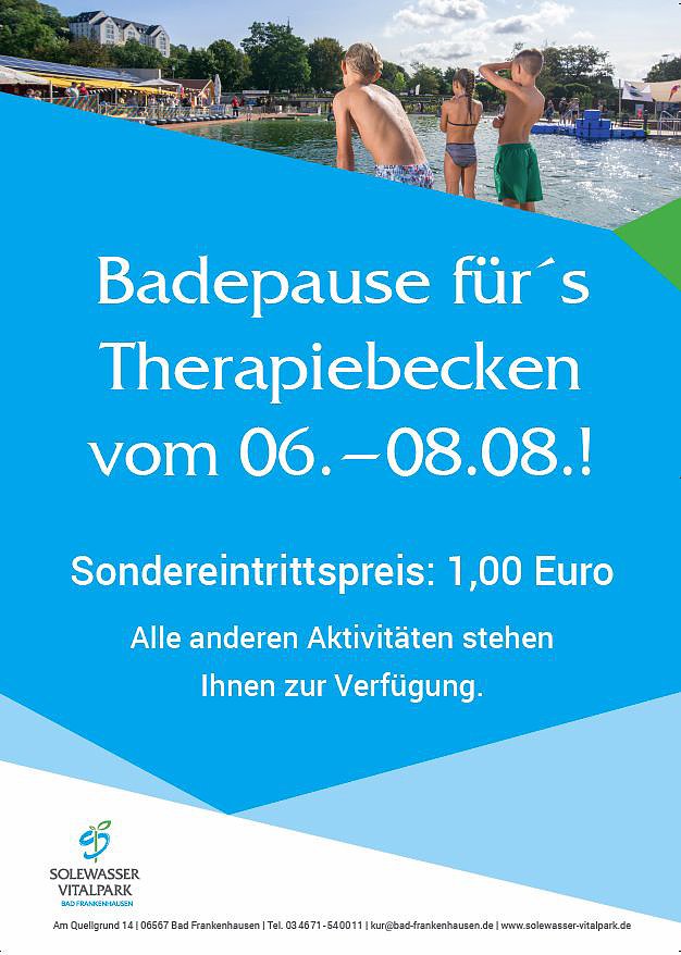 Bild: Badepause f&uuml;r das Therapiebecken