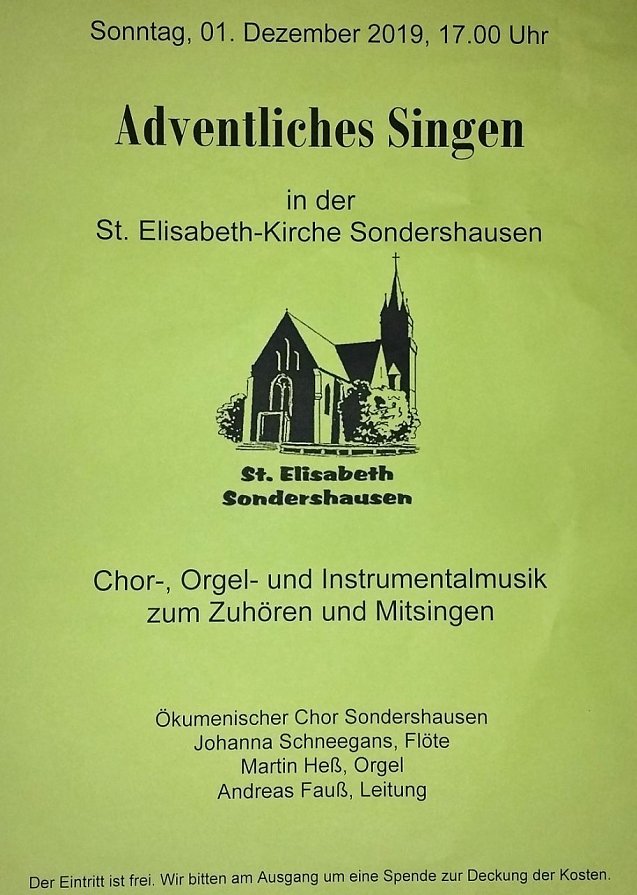 Bild: Adventliches Singen