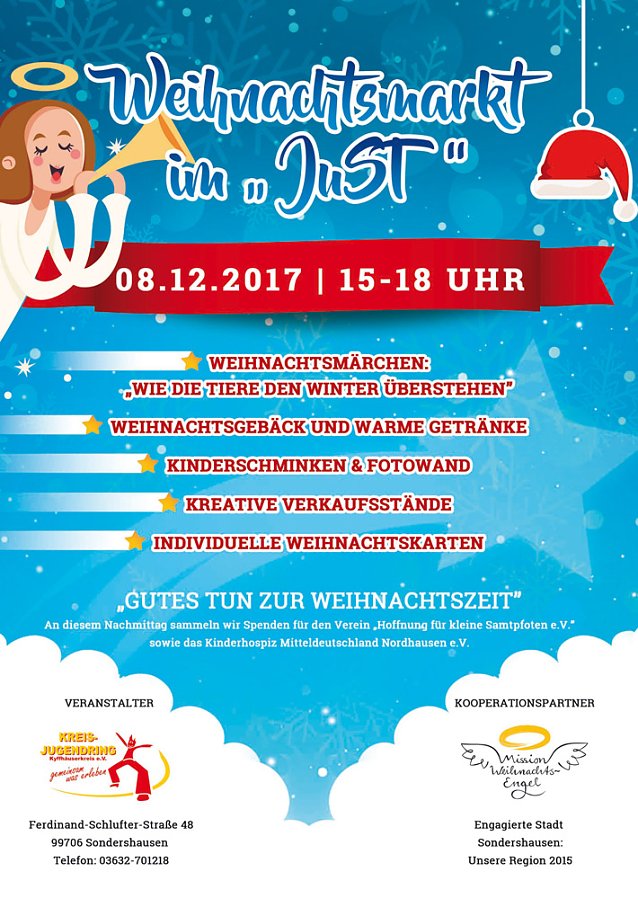 Bild: Weihnachtsmarkt mit Kinderm&auml;rchen im JuST