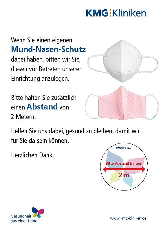 Bild: Aufruf zum Maskentragen