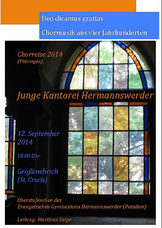 Bild: Chorreise der Jungen Kantorei Hermannswerder