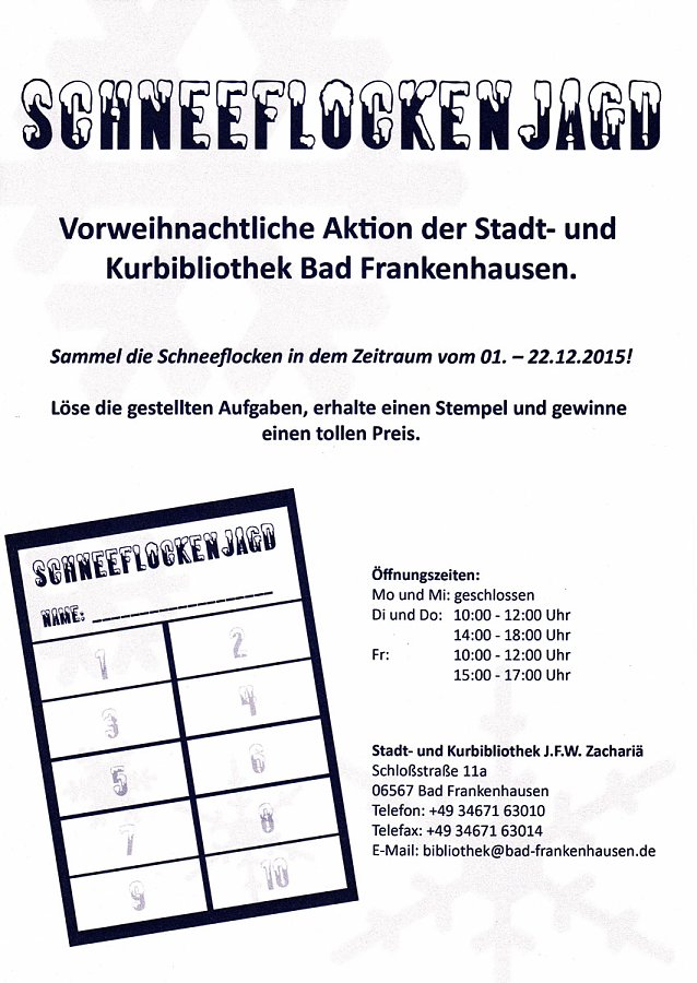 Bild: Schneeflockenjagd in Bad Frankenhausen