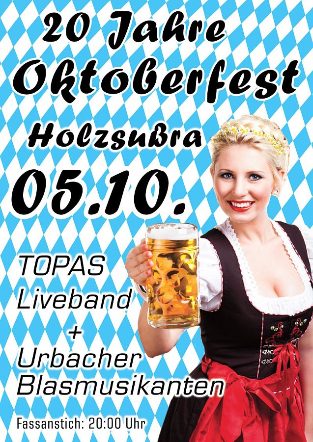 Bild: Oktoberfest am Samstag in Holzsu&szlig;ra