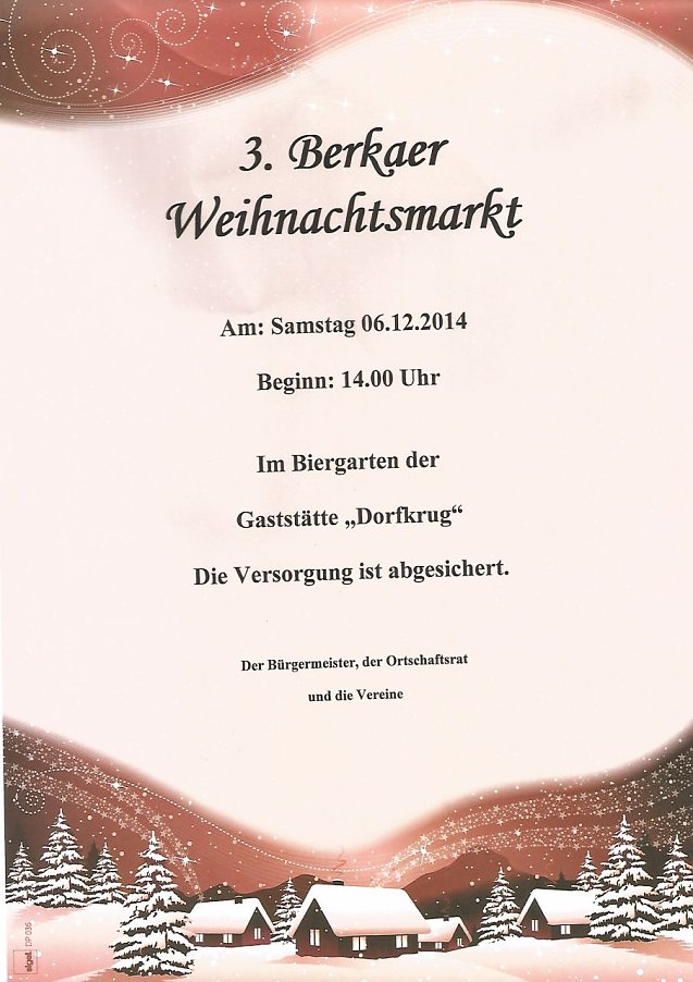 Bild: Weihnachtsmarkt Berka