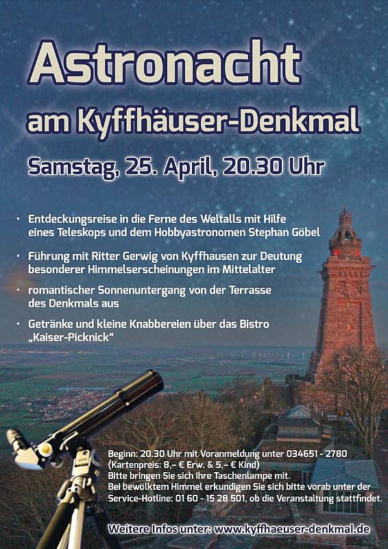 Bild: Erste Astro-Nacht am Kyffh&auml;user-Denkmal