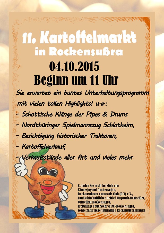 Bild: Auf zum 11. Kartoffelmarkt in Rockensu&szlig;ra