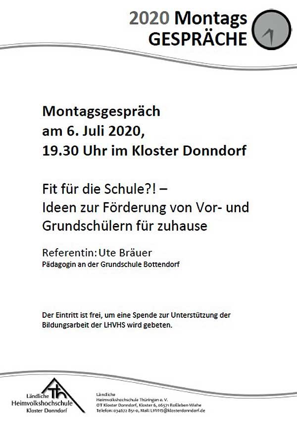 Bild: Montagsgespr&auml;ch im Kloster Donndorf