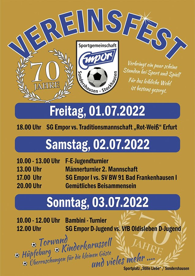 Bild: SG Empor feiert 70j&auml;hriges Bestehen