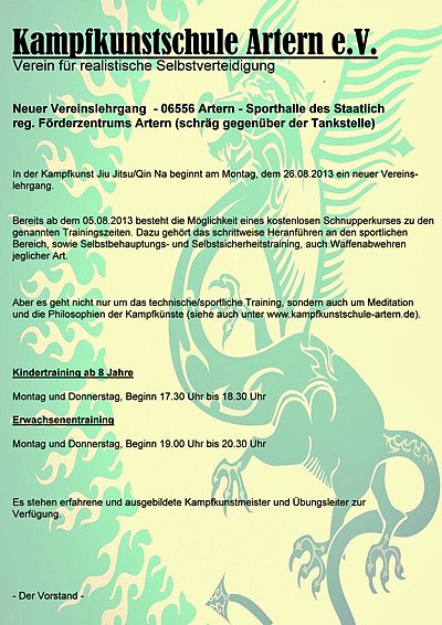 Bild: Neuer Vereinslehrgang