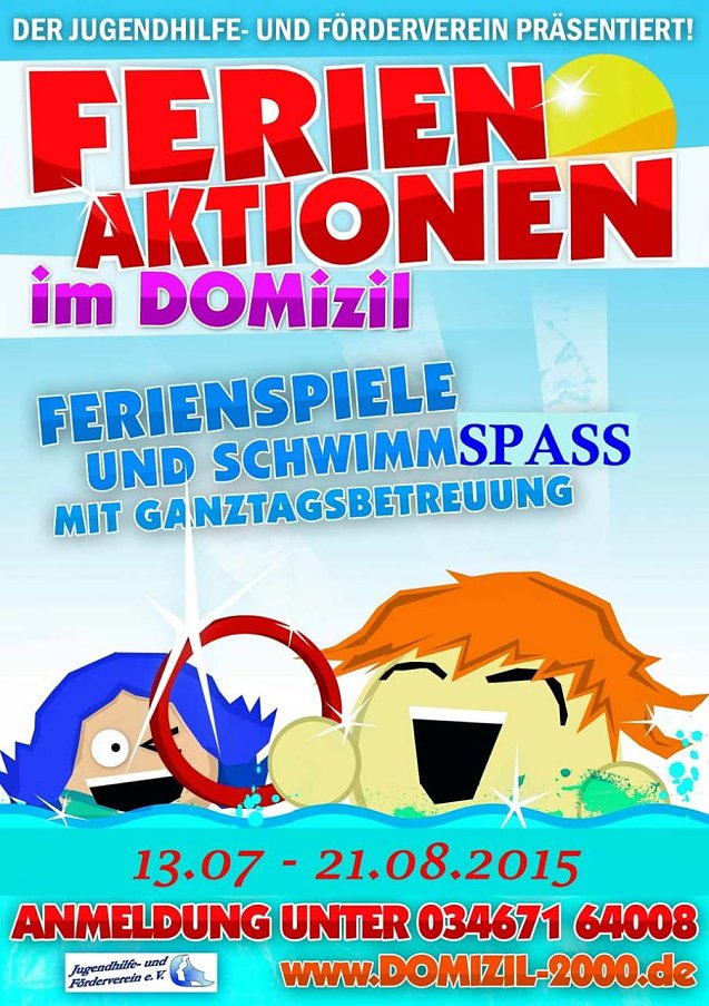 Bild: Ferienspiele und Schwimmspass im Domizil