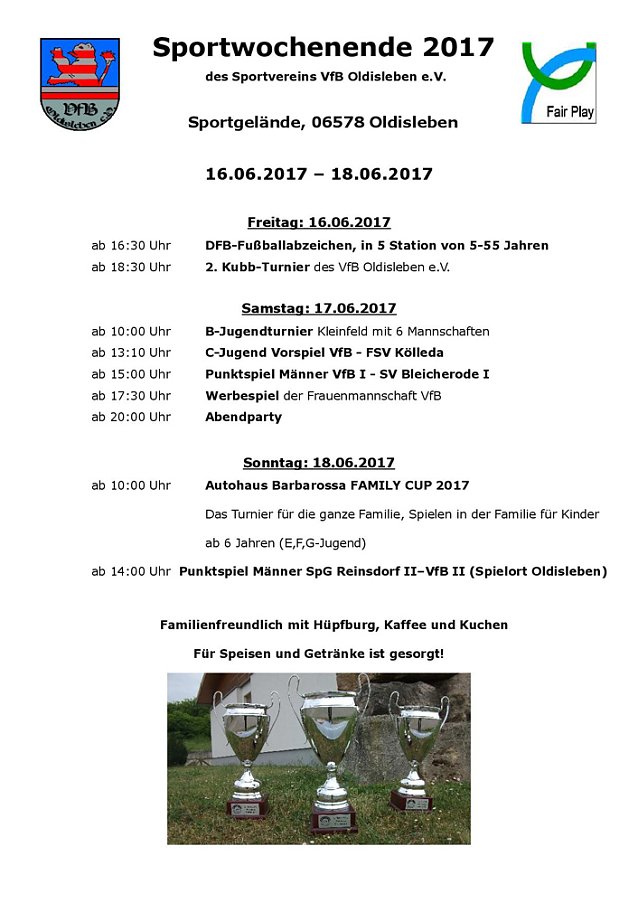 Bild: Sportwochenende 2017 in Oldisleben