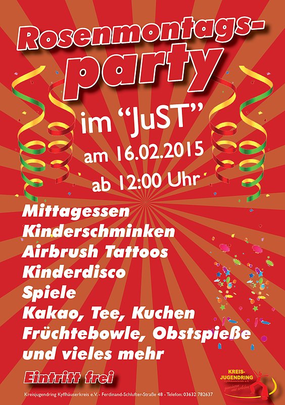 Bild: Rosenmontagsparty im JuST