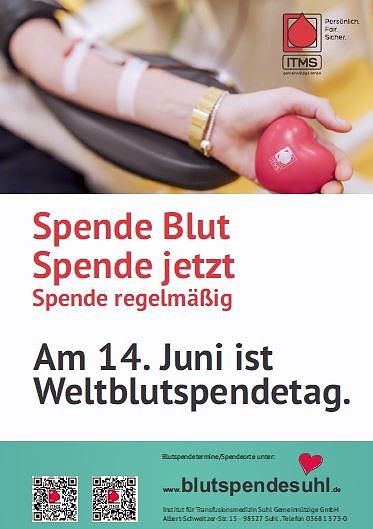 Bild: Internationaler Weltblutspendetag am 14. Juni