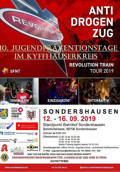 Bild: 10. Jugendpr&auml;ventionstage im Kyffh&auml;userkreis mit dem "Revolution Train"