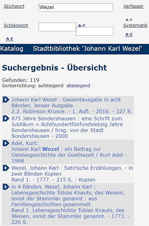 Bild: WebOPAC wieder am Netz