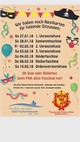 Bild: Karten f&uuml;r Karneval